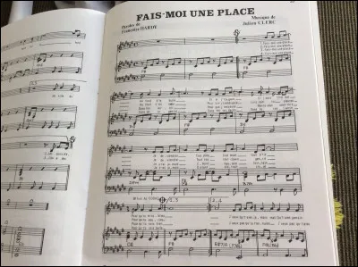 Qui chantait "Fais-moi une place" ?