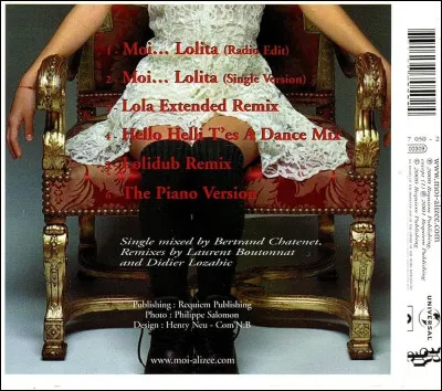 À quelle chanteuse doit-on le titre "Moi, Lolita" ?