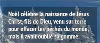 Et on clôt ce quiz par une petite citation. Quel humoriste a dit : ''Noël célèbre la naissance de Jésus Christ, fils de Dieu, venu sur Terre pour effacer les péchés du monde, mais il avait oublié sa gomme.'' ?
