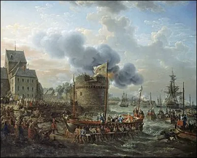 Ce 24 juin, Louis XVI est à Cherbourg pour visiter les travaux du port militaire : c'était en ...
