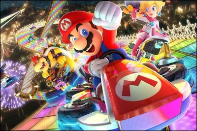 Tiens, jaime bien ce jeu, cest Mario Kart 8, nest-pas ?
