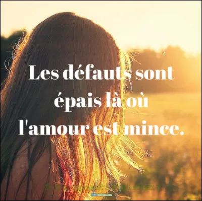 Quels sont tes défauts ? (1)