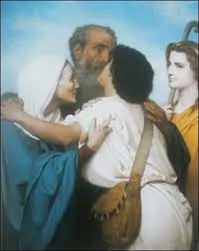 Datant de 1856, ''Le Retour de Tobie'' est une toile académique. Quel artiste a immortalisé cette scène ?