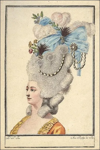 Quel est le nom d'une coiffure apparue au XVIIIe siècle en France ?