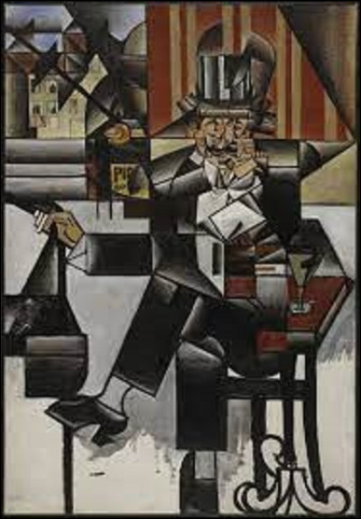 On débute notre voyage pictural en cherchant un cubiste. De ces trois artistes, lequel a exécuté, en 1912, ce tableau intitulé ''Homme dans un café'' ?