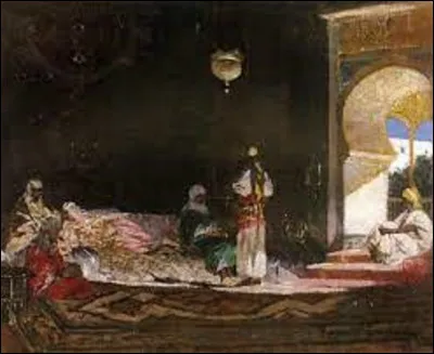 Réalisée en 1876, ''Scène de harem'' est une toile orientaliste. Quel artiste a exécuté cette peinture ?