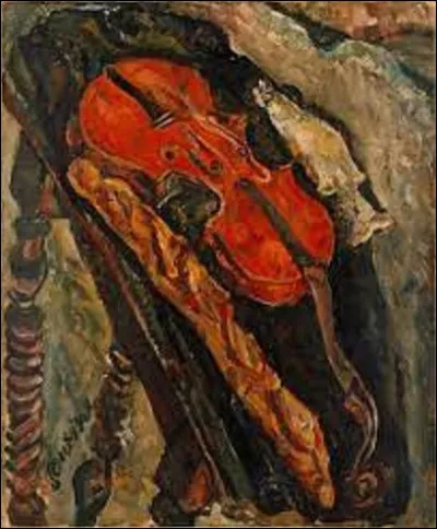 Vers 1922, quel membre de l'École de Paris a exécuté cette toile intitulée ''Nature morte avec violon, pain et poisson'' ?