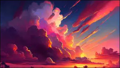 Aimes-tu les nuages qui se trouvent sur l'image ?