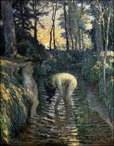En 1896, quel postimpressionniste a exécuté cette toile nommée ''Baigneuses à Pierrefonds'' ?