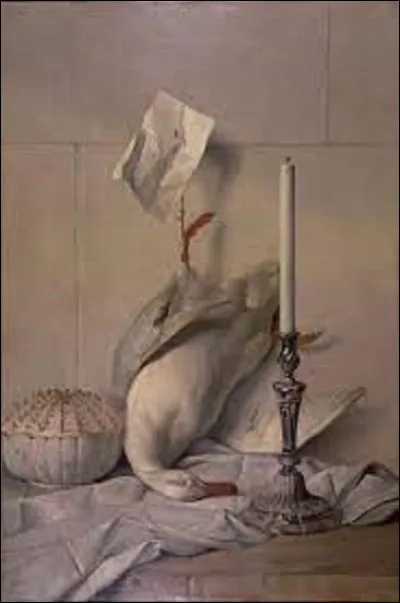 Lequel de ces trois peintres a exécuté, en 1753, cette nature morte nommée ''Le Canard blanc'' ?