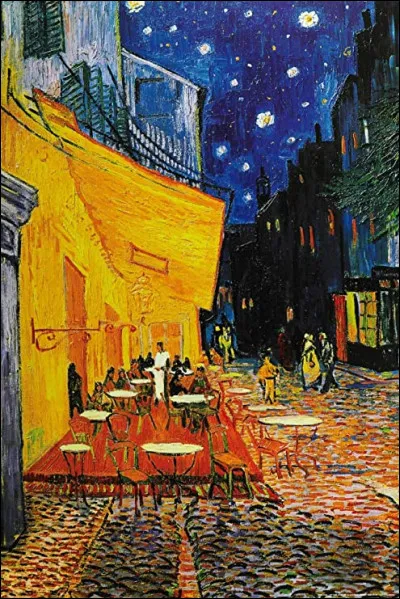 Quel artiste est l'auteur de cette "Terrasse de café" ?