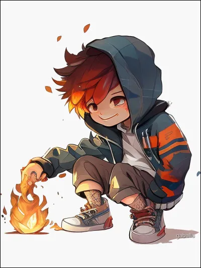 Dans quel animé un des trois personnages principaux utilise le feu pour se défendre ?