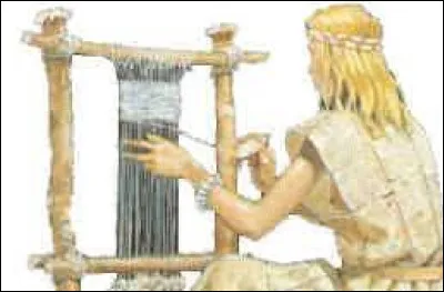 L'un des premiers métiers à tisser est attesté grâce à des morceaux de tissus retrouvés sur le site archéologique de Çatal Höyük, en Turquie. 
Qu'est-ce qui était tissé à l'époque ?