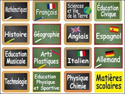 Quelle matière scolaire préfères-tu entre celles-ci ?