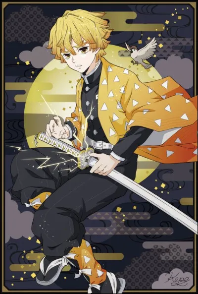 Quelle est la particularité du corbeau de liaison de Zenitsu ?