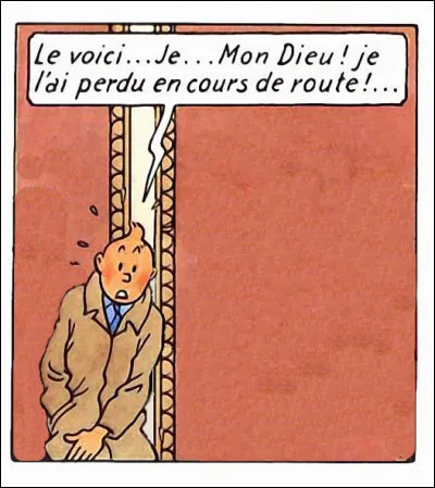Tintin a bien les gouttes réglementaires mais il est dégoutté : que lui arrive-t-il ?