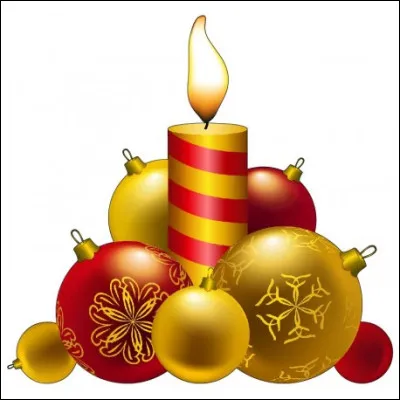 Quel est le nom de l'objet qui se trouve au milieu des boules de Noël ?
