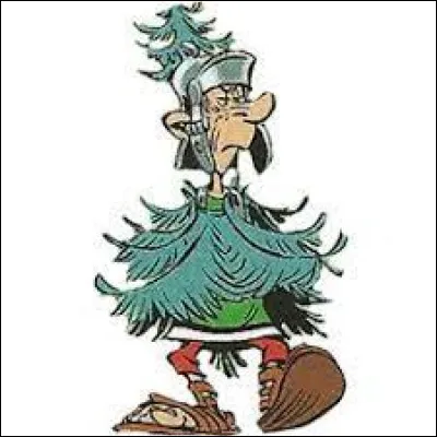 Que doit faire ce légionnaire camouflé en sapin, dans "Le Papyrus de César" ?