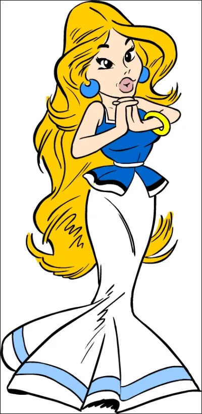 Qui est ce personnage de fiction en en F de l'Univers d'Astérix, une fille sexy, blonde, grande et cultivée ?