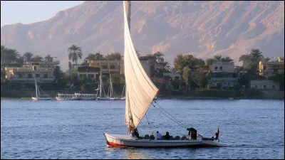 Quelle est cette embarcation en F, un petit voilier très présent sur le Nil ?