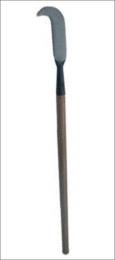 Quel est l'autre nom de la serpe de guerre, arme d'hast européenne, utilisée pour frapper de taille et composée d'une serpe montée sur une hampe longue ?