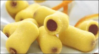 Quelle est cette friandise, une fine pâte d'amande jaune, garnie de praliné aux noisettes, d'orangeat et de Curaçao ?