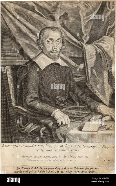 Quel journal est fondé par Théophraste Renaudot avec l'assentiment de Richelieu ?