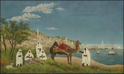 On débute notre promenade en cherchant un naïf. De ces trois artistes, lequel a réalisé, en 1880, ce tableau intitulé ''Paysage d'Alger'' ?