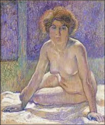 En 1912, quel pointilliste a réalisé cette toile intitulée ''Femme nue assise'' ?