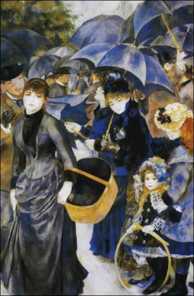 Qui a représenté cette scène colorée égayant la pluie ?