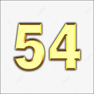 Le numéro 54 correspond-il au département de la Moselle ?