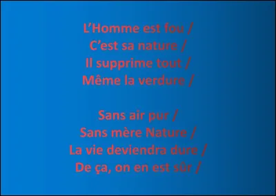 Ces paroles proviennent-elles d'une véritable chanson ?