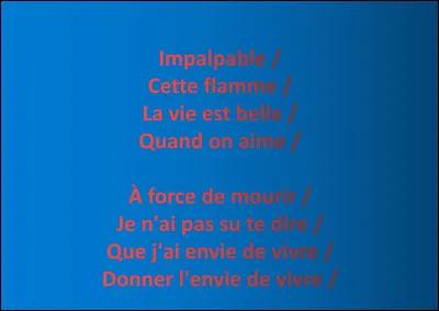 Ces paroles proviennent-elles d'une véritable chanson ?