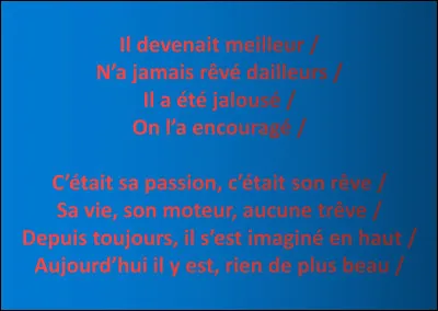 La chanson dont sont extraites ces paroles existe-t-elle ?