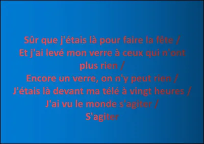 La chanson dont provient ce texte existe-t-elle ?