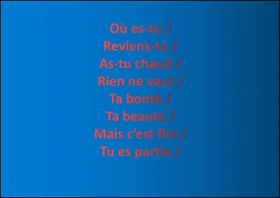 Ces paroles sont-elles tirées d'une véritable chanson ?