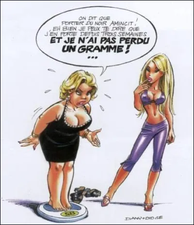 Quant à elle, sa balance indique que l'aiguille penche dangereusement du mauvais côté ! Elle lui suggère de se faire un petit jeune ! Mais avec ou sans accent circonflexe ?