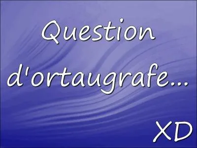 Trouvez la bonne orthographe ?