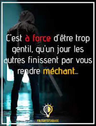 Es-tu "méchant" ou "gentil" ?