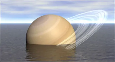 Si Saturne devait tomber dans de l'eau, elle y flotterait.