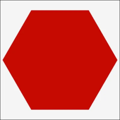 Qu'y a-t-il d'écrit sur le seul panneau routier de forme octogonale ?