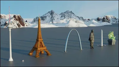 Quel célèbre monument est fait de marbre ?