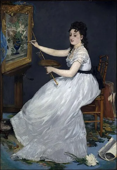 Quelle impressionniste a été représentée sur ce tableau d'Edouard Manet ?
