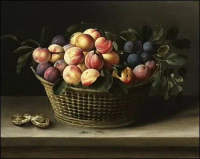 Qui a peint "Corbeille de raisins, grenade, bigarade sur un entablement" ?