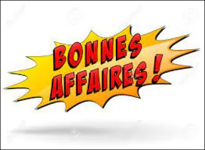 J'ai fait une "bonne affaire" !