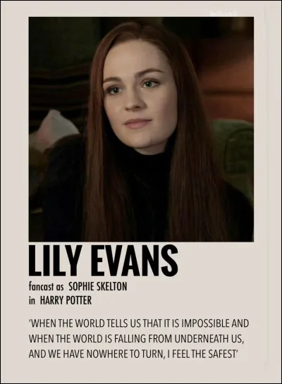 Lily Evans est une Né-Moldus comme......