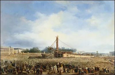Le peintre néo-classique, auteur notamment de ce tableau "Érection de l'obélisque de Louxor sur la place de la Concorde le 25 octobre 1836", c'est François ...