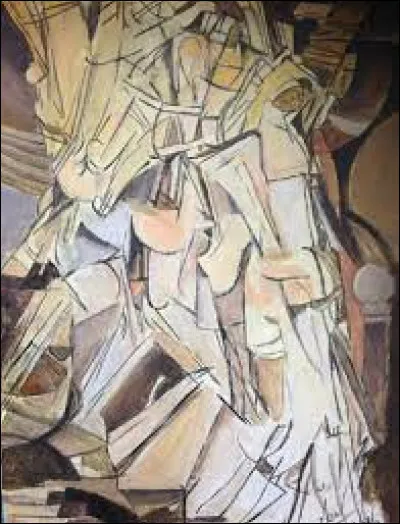 L'artiste, peintre et plasticien, auteur de ce "Nu descendant l'escalier n°2", peint en janvier 1912, c'est Marcel ...