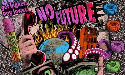 Quel est le slogan du mouvement punk qui exprime son désespoir et sa révolte face à la société ?