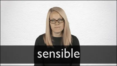 Anglais : 
Que signifie le verbe "to be sensible" en français ?